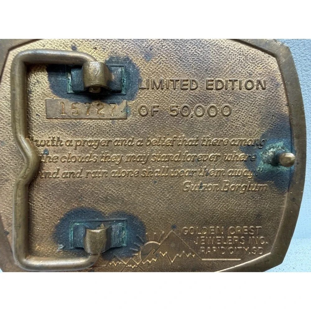 1991 Mount Rushmore‎ 50th Golden Anniversary Belt Buckle